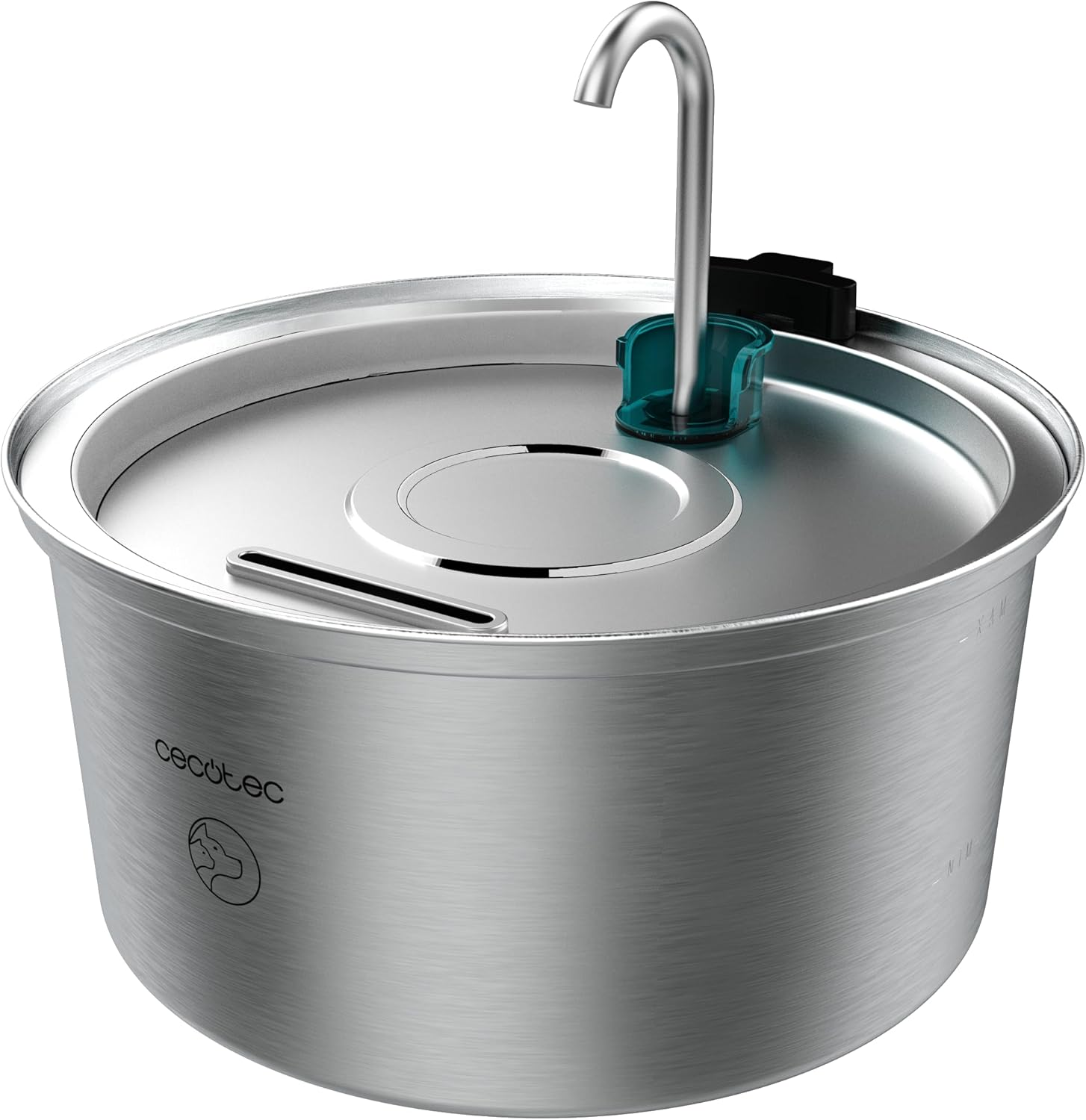 Cecotec Pumba 3200 Refresh Stainless Steel Automatic Pet Fountain for Cats, Stainless Steel, High Performance Filter, Quiet, Waterfall Design, IPX4, Easy Cleaning image number 3