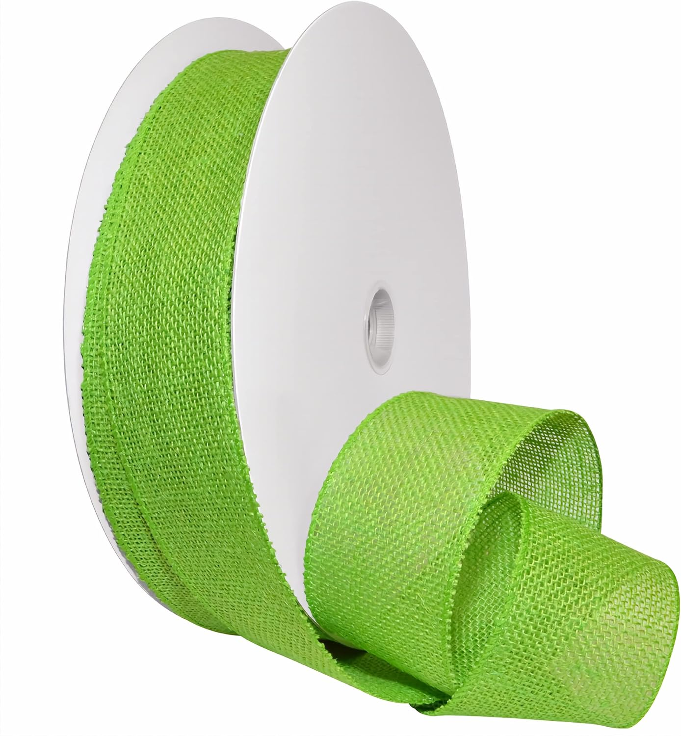 Morex Ribbon 1252.40/50-620 Burlap 1.5" X 50 YD Jute Wired Ribbon, Orange, Arts & Crafts Burlap Roll for Wedding Decor and Easter Decorations, Rustic Christmas Decorations Indoor Home Decor