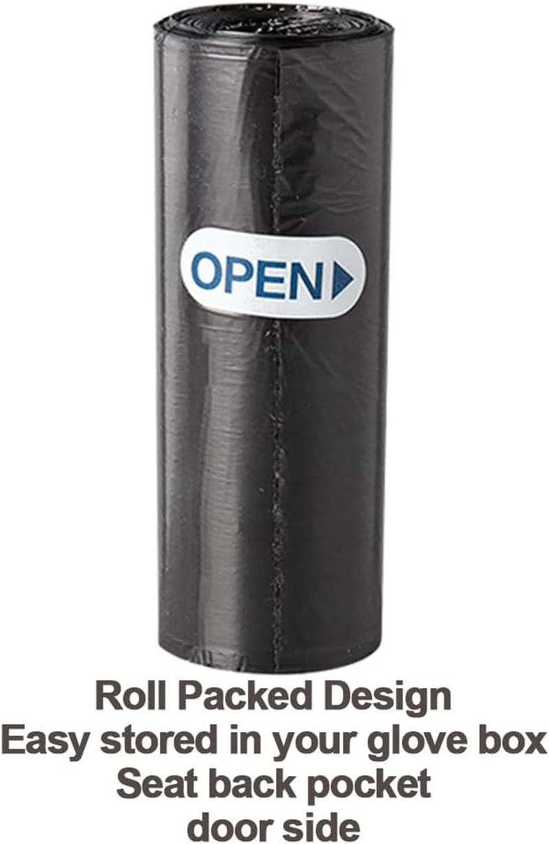 Mini Trash Bags (0.8 Gal) &ndash; Perfect for Car, Home & Office. Portable Disposable Waste Bags Fit Small Trash Cans &ndash; Essential Car Accessory for On-The-Go Cleanliness (6, Black) image number 4