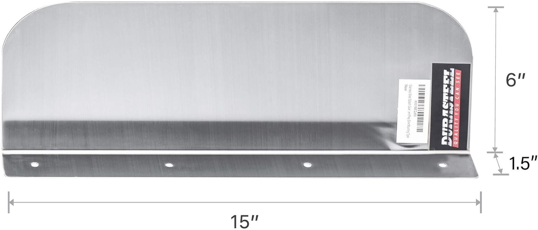 (15" X 6" Wall Mount) - Stainless Steel Splash Guard - 38Cm X 15Cm Wall Mount - for Commercial Restaurant Hand Sink and Compartment Prep Sink Mounting Type image number 2