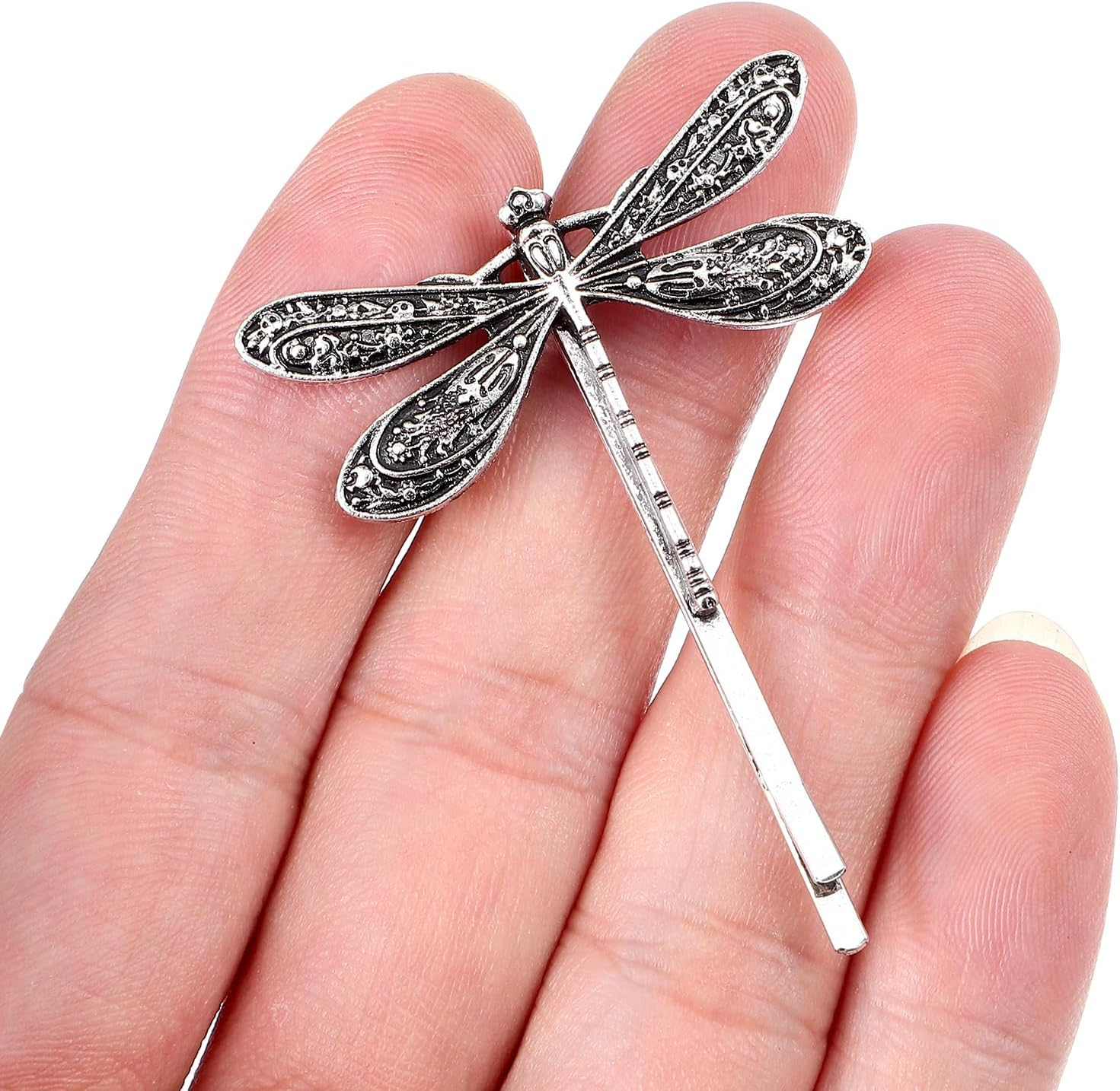Healeved Dragonfly Hair Clips 4-Pack Vintage Style Metal Barrettes for Women Girls Kids Elegant Hairpins for Weddings Parties Daily Wear Unique Retro Hair Accessories