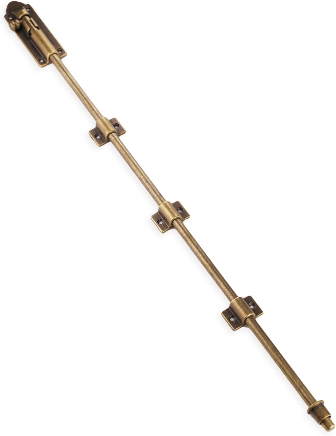 Runningfish Solid Cast Brass Barrel Bolt, Antique Brass Door Slide Latch Lock, Heavy Duty Gate Sliding Bolt Latch (Antique Bronze)