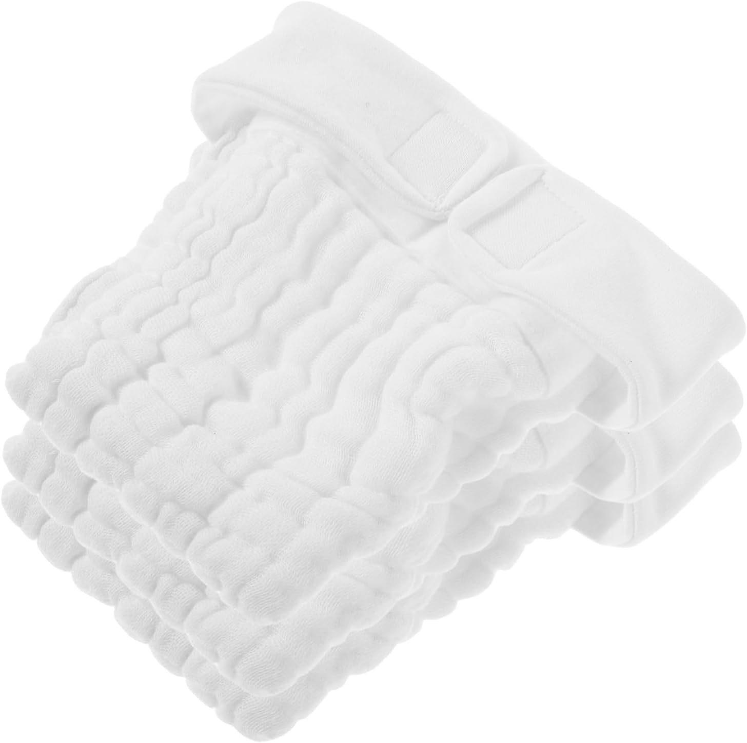 3Pcs Washable Cotton Diapers for Newborns Reusable Cloth Diaper Pants Inserts for Boys and Girls