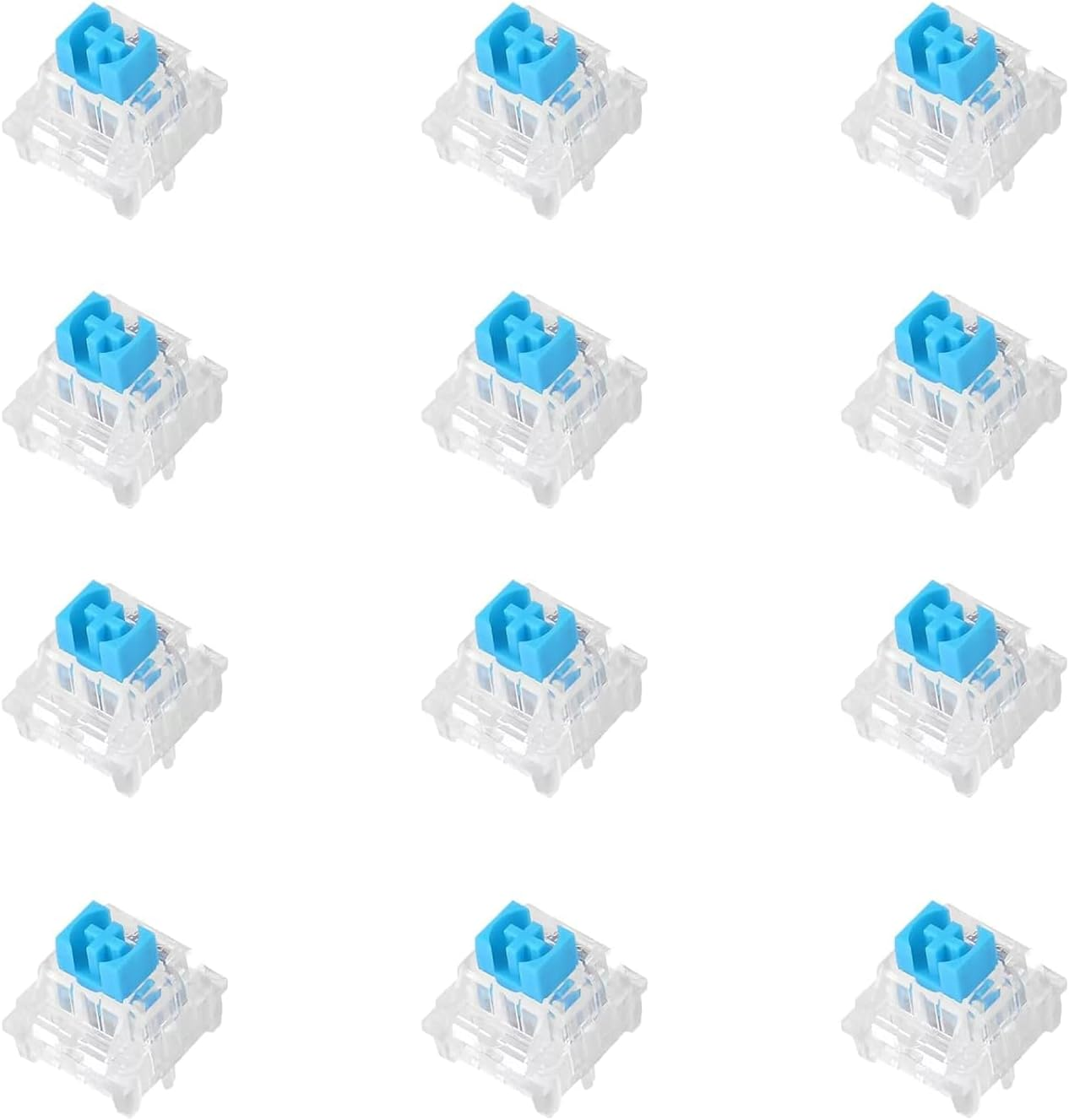Mechanical Keyboard Switches - 108 Pcs Blue Clicky Switch Set, Hot-Swappable 3-Pin with Pins, Dustproof Keys for DIY & Custom Gaming Keyboard Builds image number 3