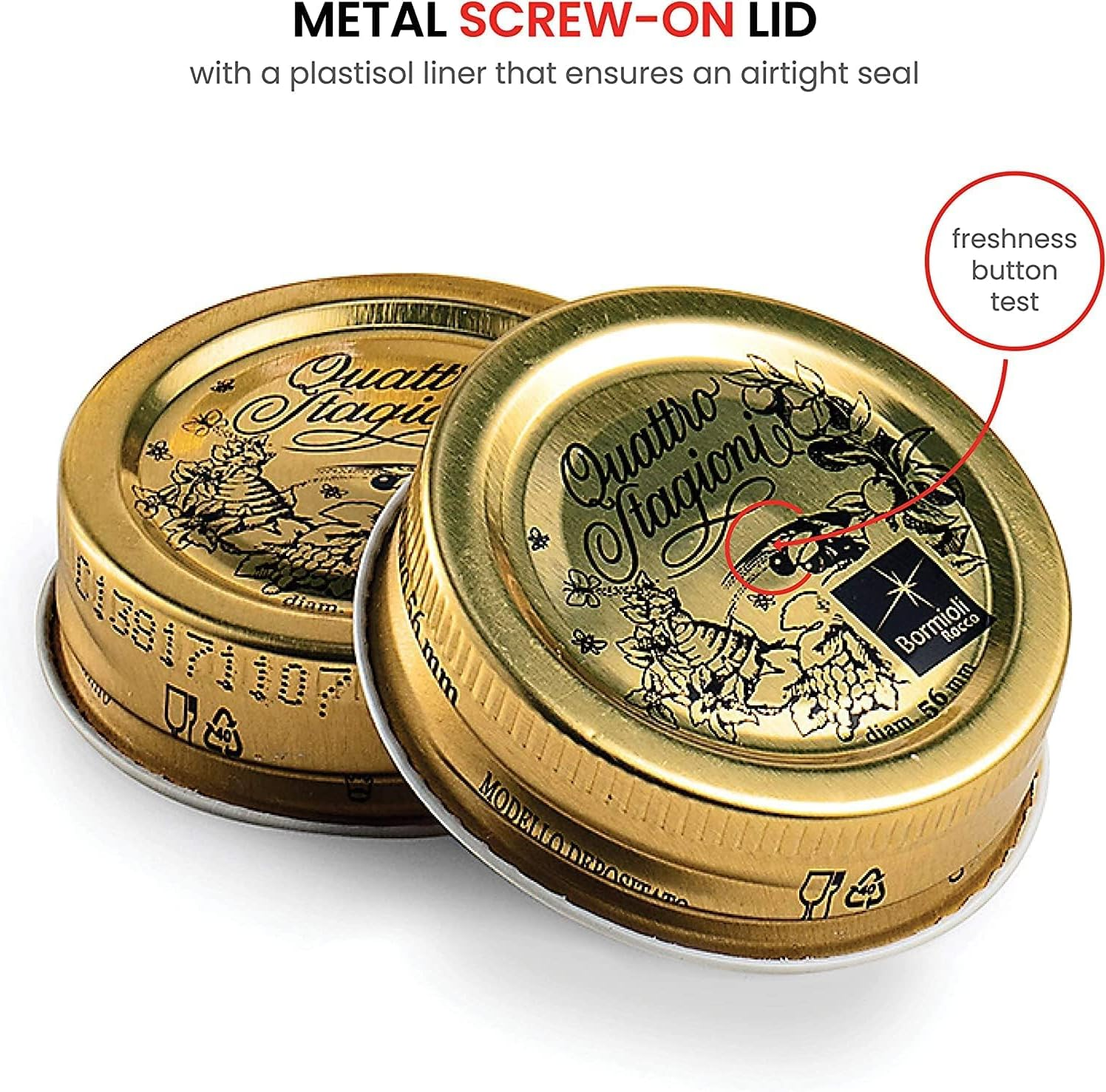 Bormioli Rocco 8.95051 Quattro Stagioni Lid, 56 Mm (Pack of 3) image number 4