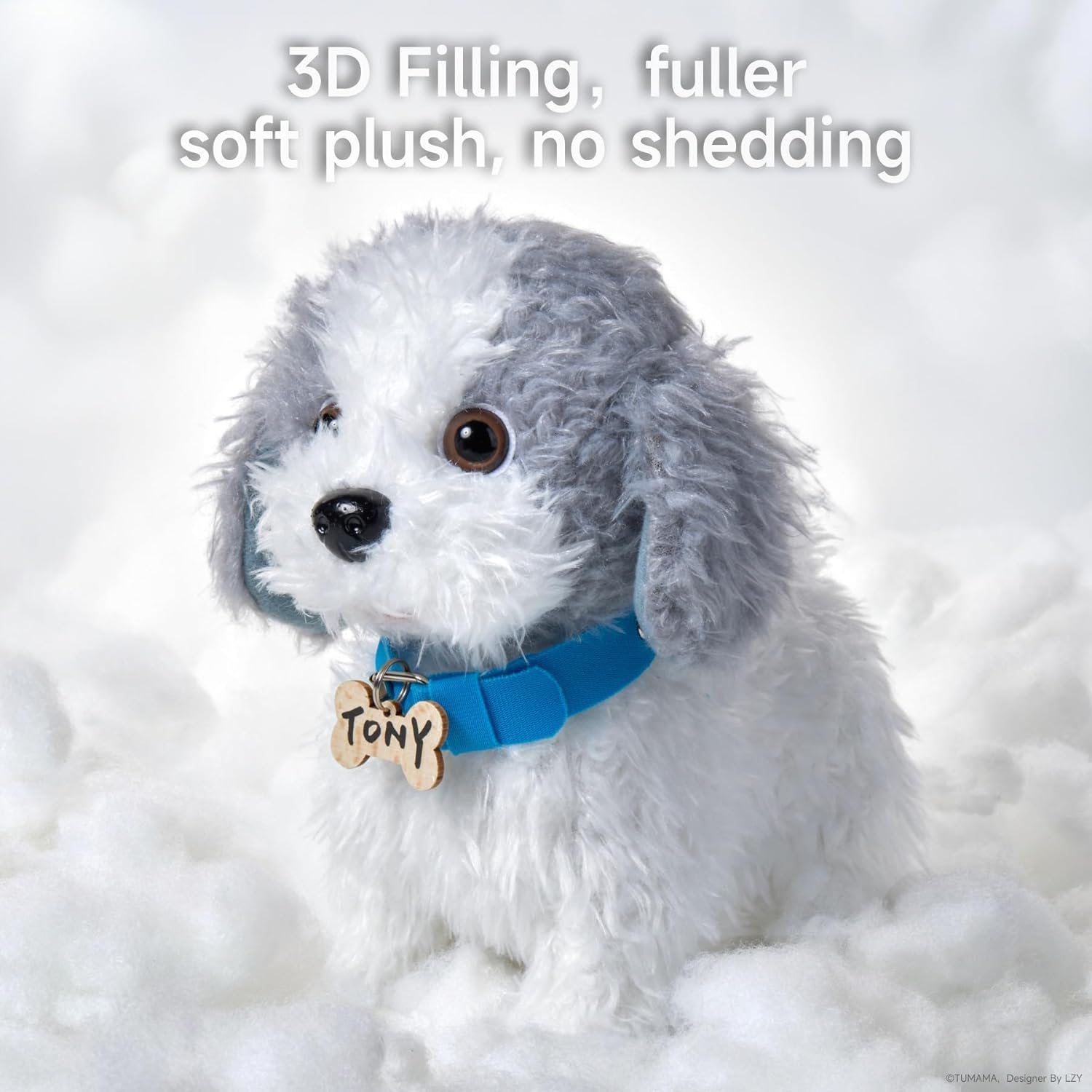 OR or TU Walking Barking Toy Dog with Remote Control Leash, Plush Puppy Electronic Interactive Toys for Kids, Shake Tail,Pretend Dress up Realistic Stuffed Animal Dog Age 3 4 5+ Years Old Best Gift image number 4