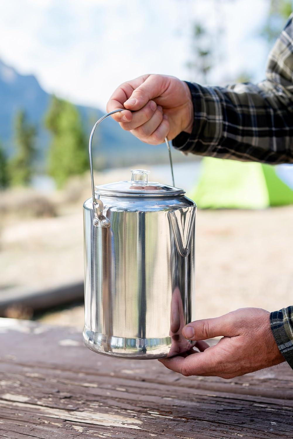 Stansport Camper'S Percolator Coffee Pot 9 Cups (277) Silver image number 6
