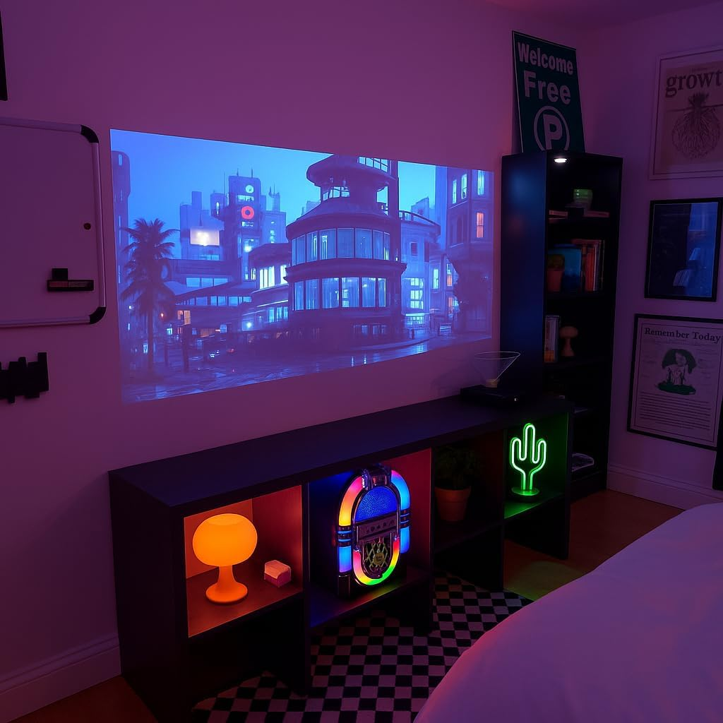 Retrotone Classic Mini Jukebox, Bluetooth V5.4 Speaker, Aesthetic Multicolor LED Lighting, Rechargeable Battery, Classic Music Tuned, 3.5Mm Aux Input for Wireless and Wired Playback, Nostalgia.