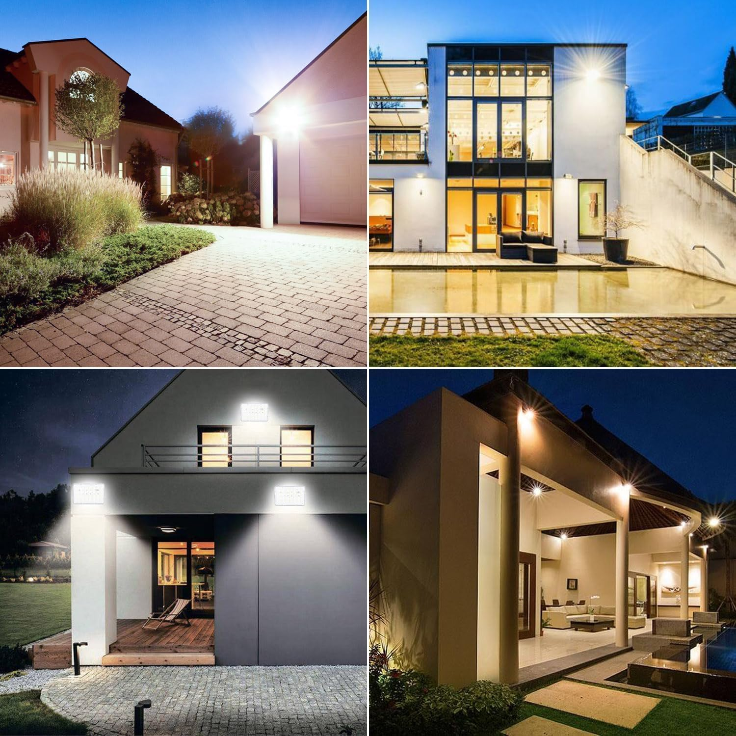 2 Pack 50W LED Flood Light Outdoor, 5000LM LED Work Light, Floodlight with Plug On/Off Switch, 6500K Portable Exteriores Security Light for Yard, Garden, Stadium, Playground