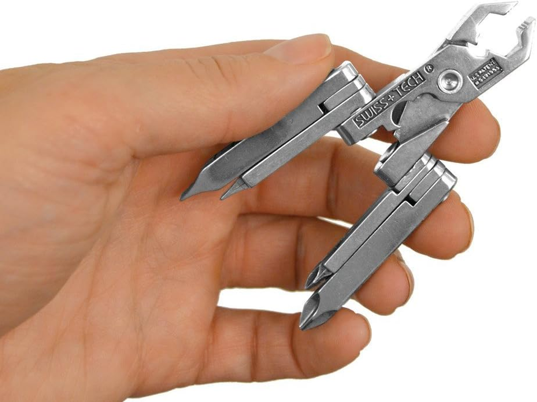SWISS+TECH ST53100 Stainless Steel 19-In-1 Key Chain Multi Tool, Polished Finish (Single Pack) image number 2