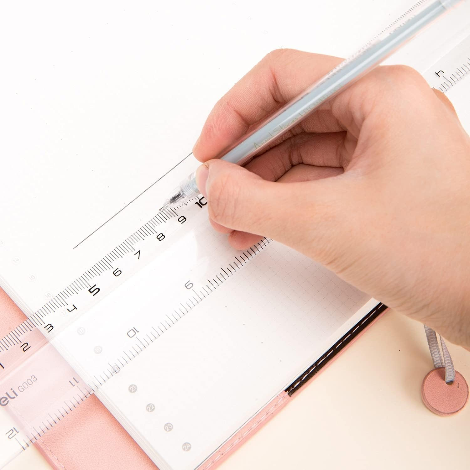 Deli Ruler, Clear, 30 Cm Size image number 2