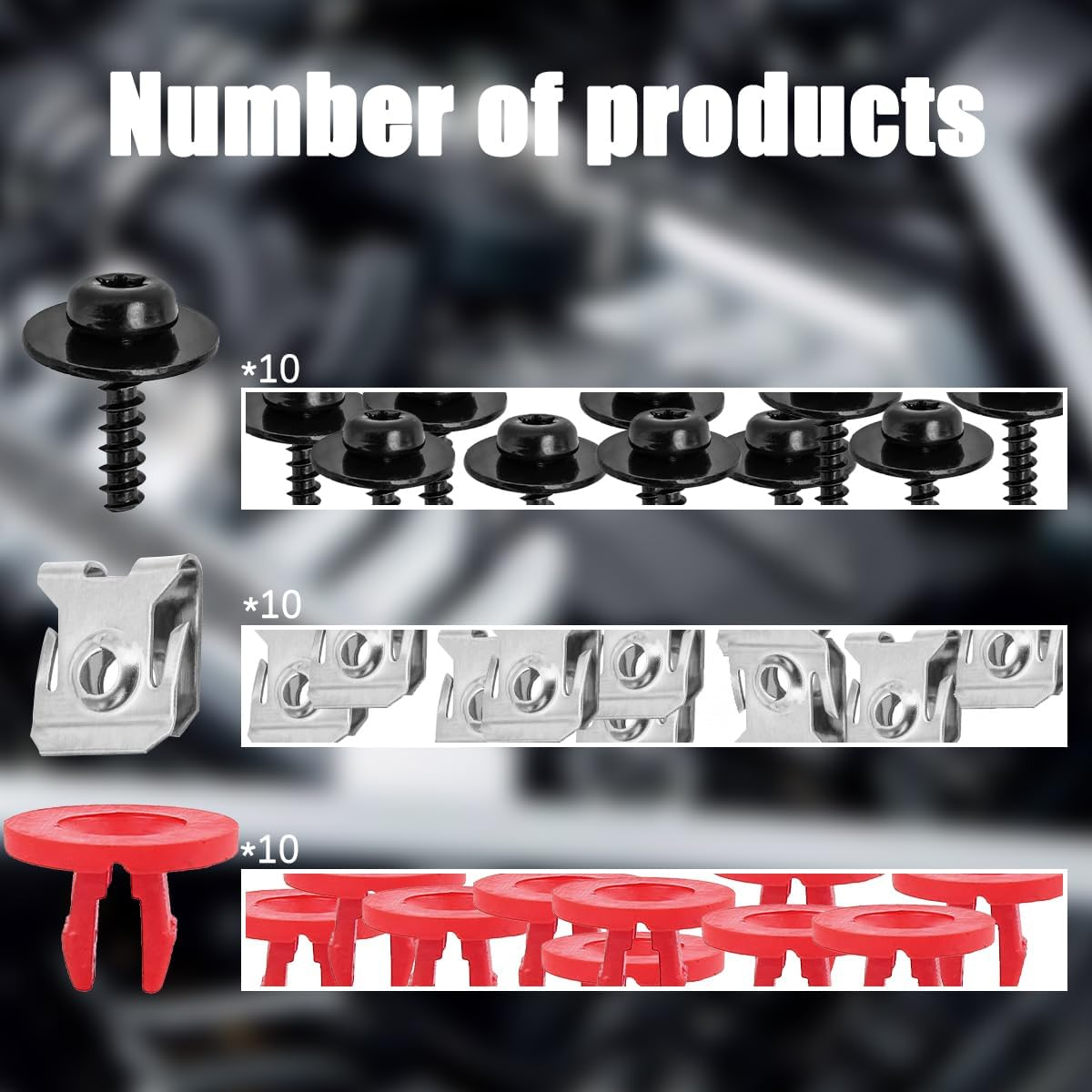 30 Pcs Engine Splash Shield Guard Undertray Cover Screws Bolts Nuts Clip, Front Fender Liner U-Nut Self-Locking Kits, Compatible with W708591S424 1449533