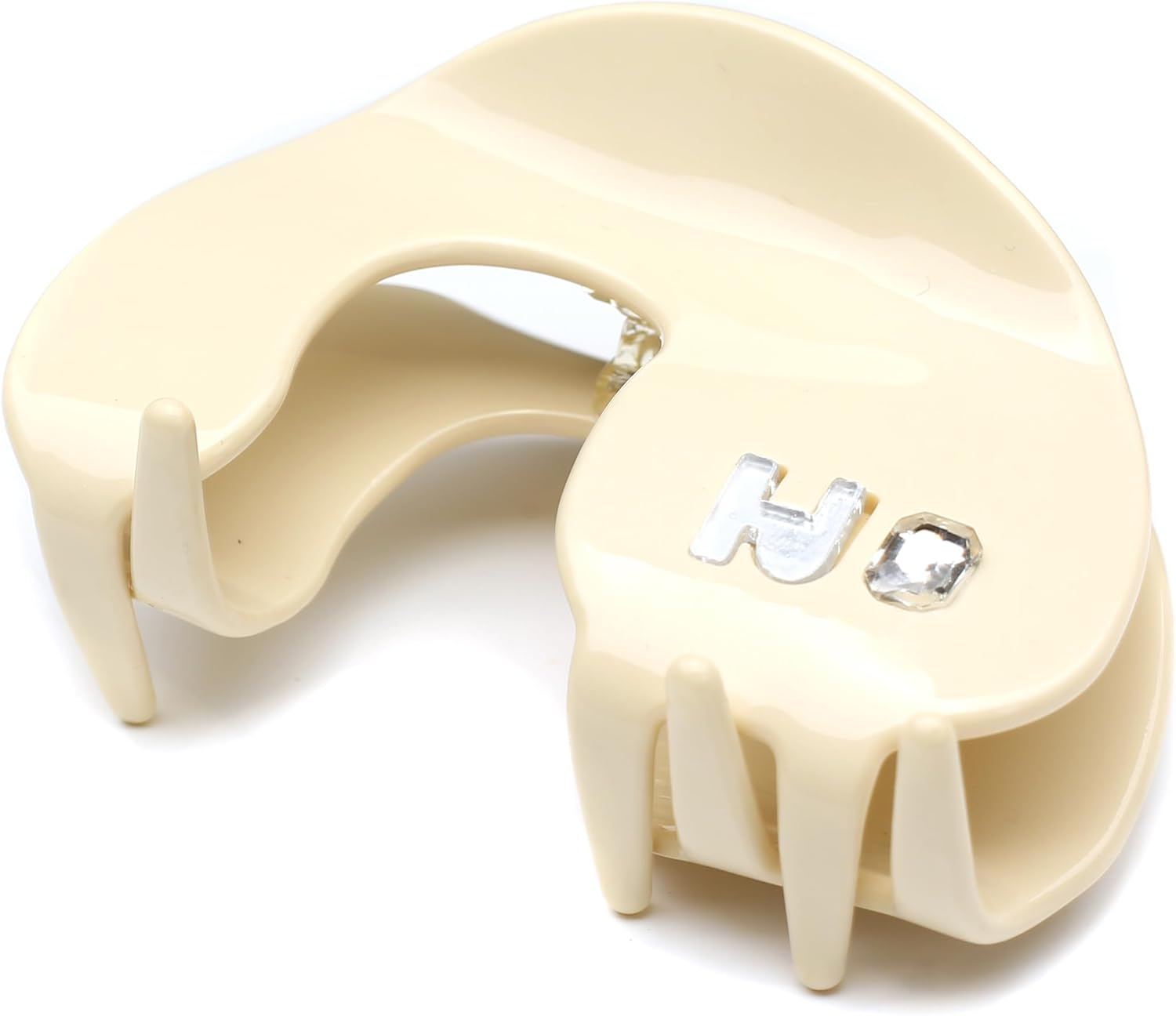 Acetate Large Hair Clip Beautiful Women'S Hair Clip Headpiece Elegant Hair Accessory (White) - Black White image number 5