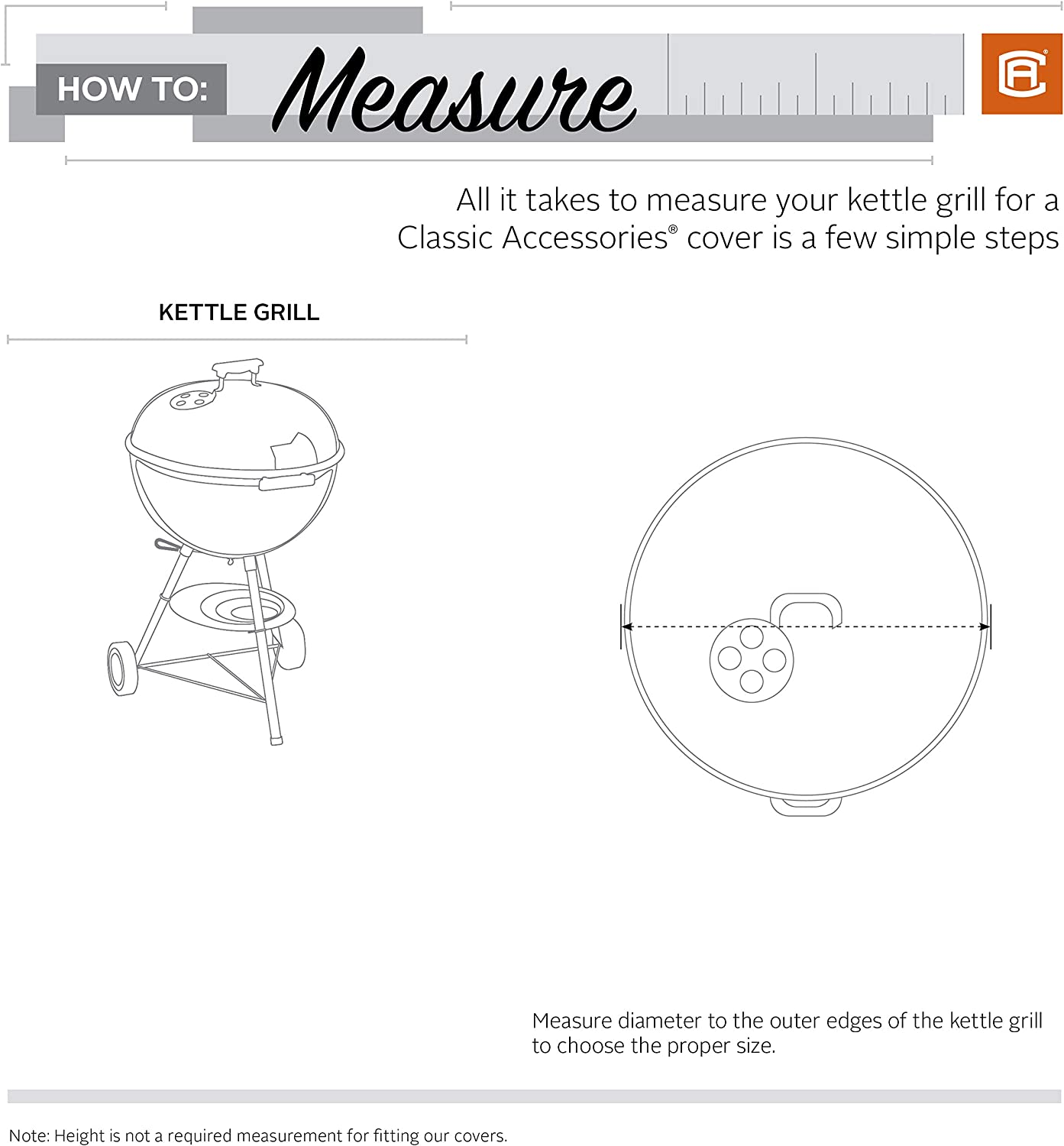 Classic Accessories Ravenna Water-Resistant 26.5 Inch Kettle BBQ Grill Cover image number 2