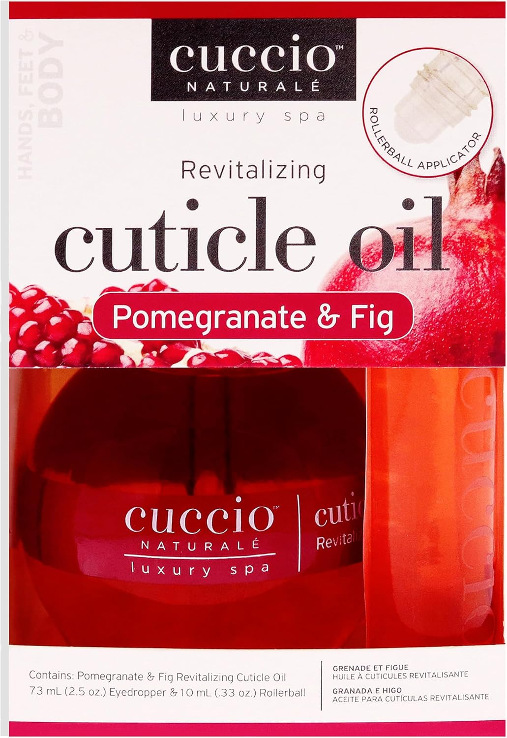 Cuccio Naturale Cuticle Revitalizing Oil Set - Hydrating Oils for Instant Cuticle Repair for Dry, Damaged Skin and Nails - Paraben and Cruelty-Free Formula - Pomegranate and Fig Fragrance - 2 Pc image number 5
