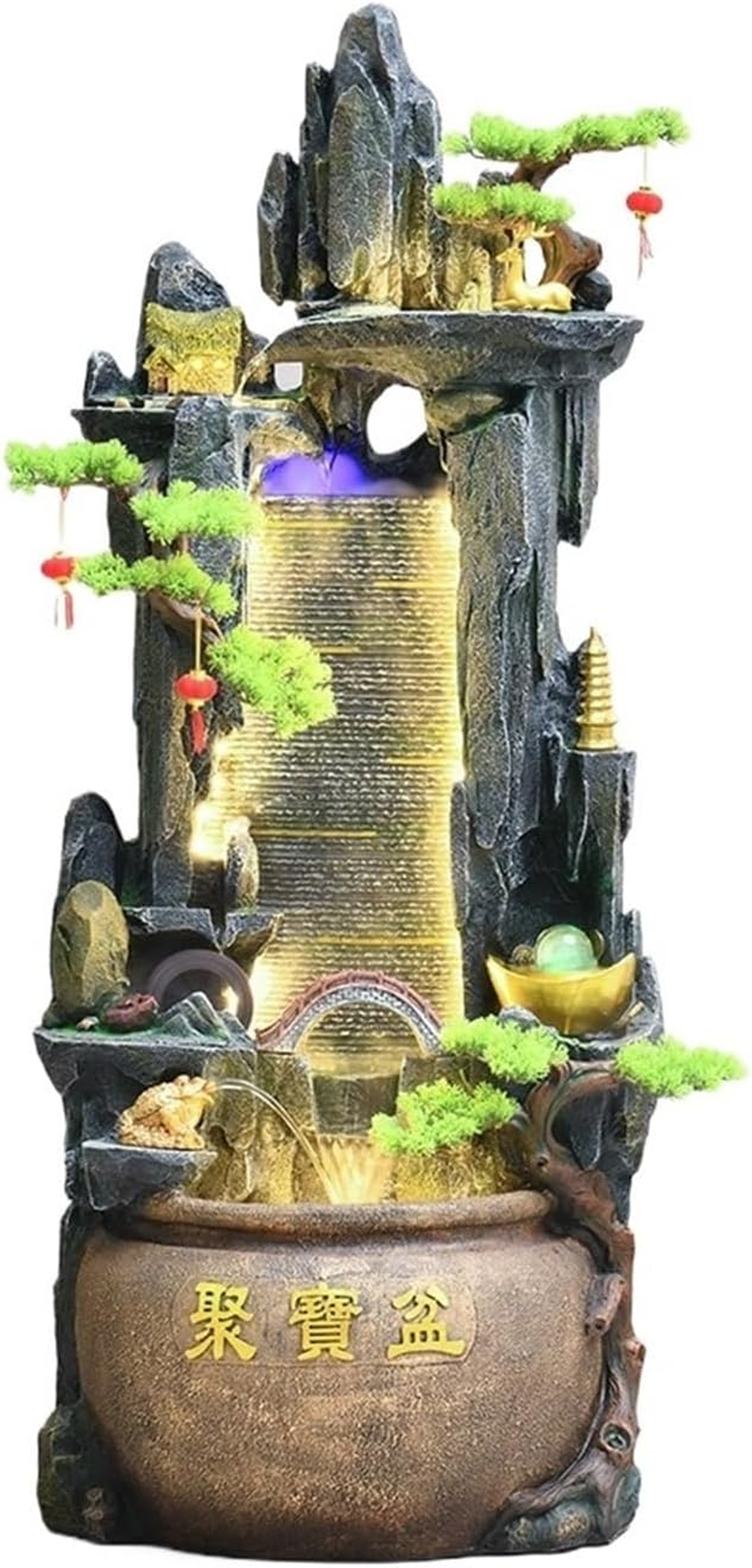Outdoor Fountain Rockery Water Decoration, Living Room Courtyard Circulation Fountain Landscape, Office Fish Tank(M) image number 1
