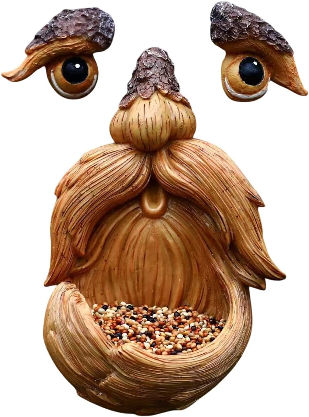 Outdoor Tree Bird Feeder, Tree Face Bird Feeder, Outdoor Tree Decorations, Yard Art Statues Whimsical Garden Decor for Halloween