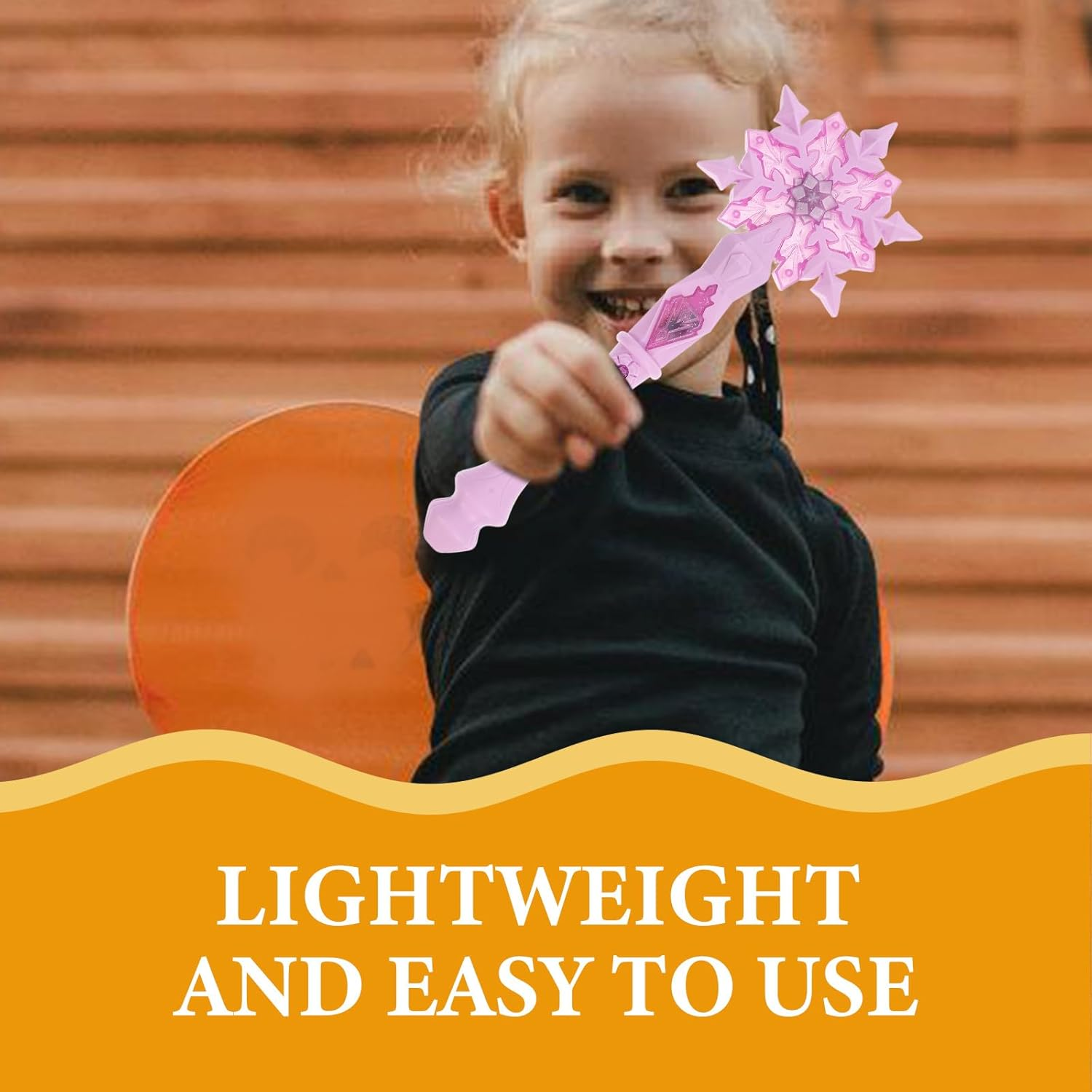 Snowflake Wand for Kids - Glowing Fairy LED Wand with 3 Light Modes, Christmas Role Play & Holiday Party Favors (Shatterproof Design, Replaceable Batteries) - Sky-Blue image number 7