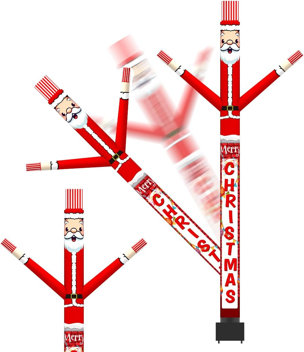8FT Inflatable Air Waving Tube Dancer with Blower Set, Blow up Inflate Santa Clause for Christmas Decorations (Santa Claus) image number 3