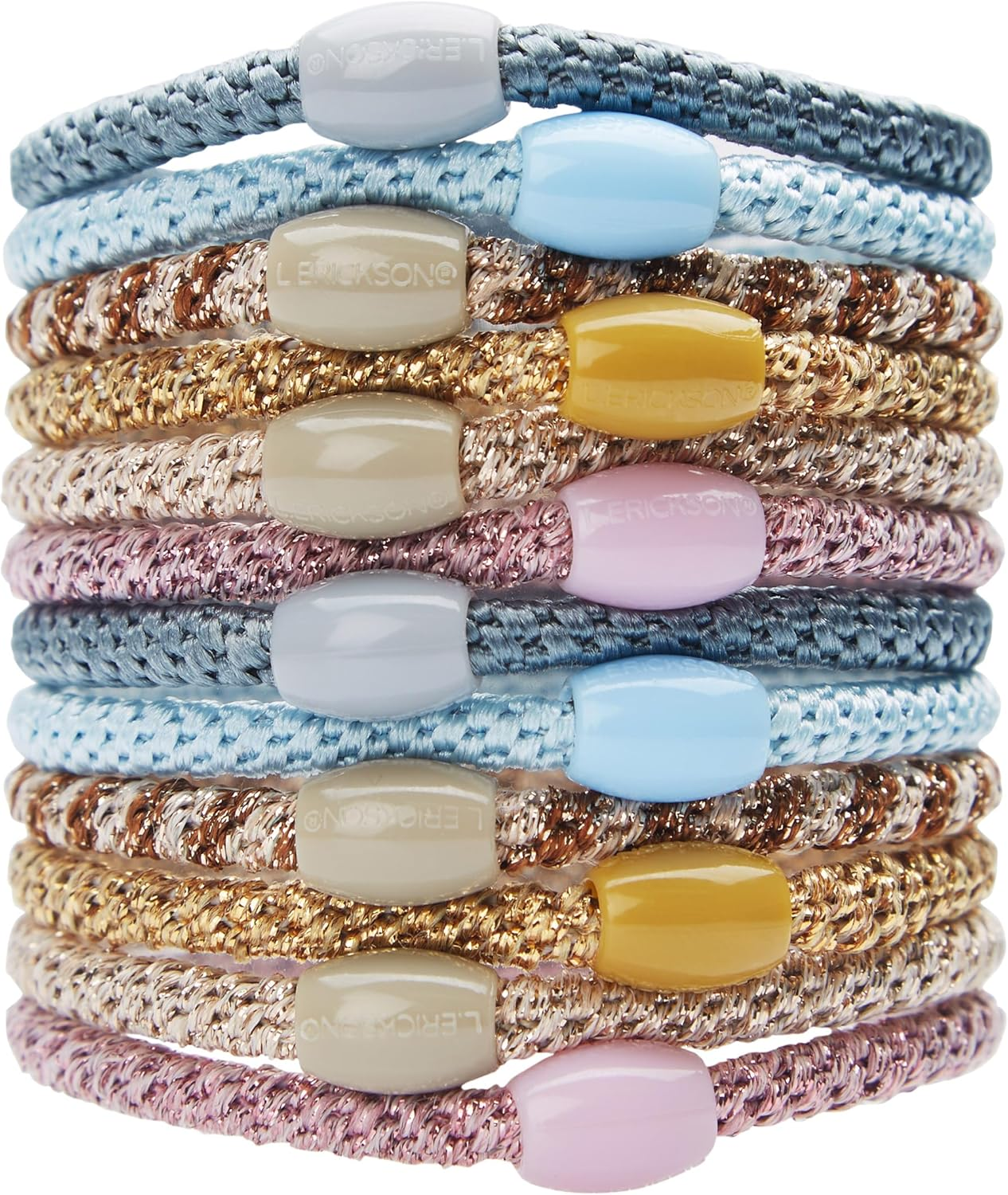 L. Erickson Grab & Go Ponytail Holder, Black, Set of Twelve - Exceptionally Secure with Gentle Hold