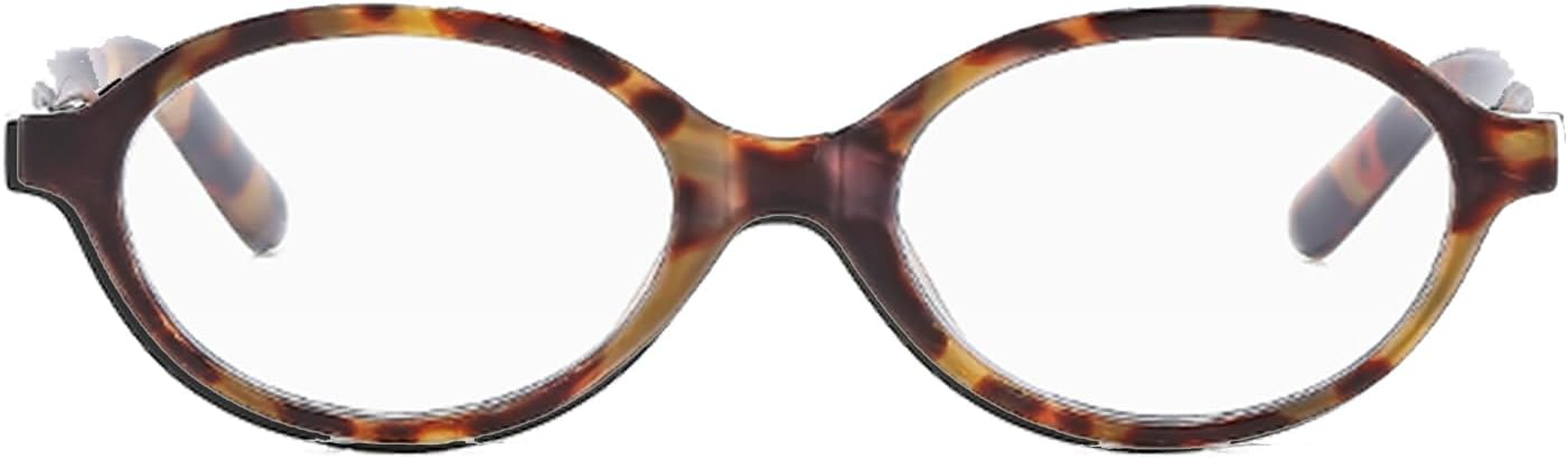 YAMEIZE Oval Blue Light Glasses Women Men - Small anti Blue Light Glasses Retro Blue Filter Glasses Gaming Glasses, Leopard Clear image number 4