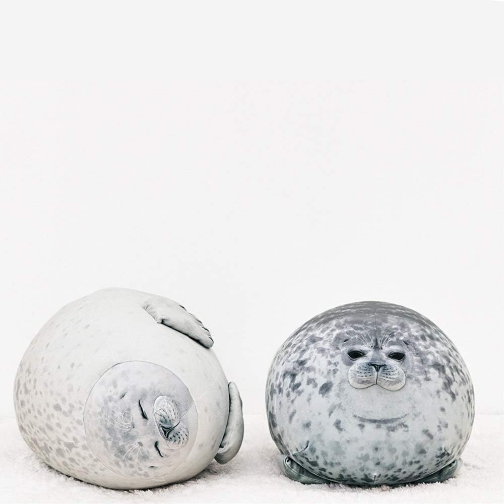 Minimin Seal Pillow, Cute Chubby Blob Seal Plush Toys Pillow Kids Bedding Super Soft Plush Snuggle Cuddle Pillow (Large) image number 6