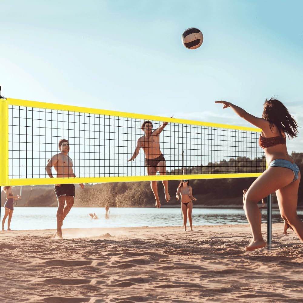 Portable Volleyball Net Set Outdoor Portable Volleyball Net System for Beach Backyard, Kids Adults Volleyball Net Set with Adjustable Height Poles, All in One Carry Bag image number 2