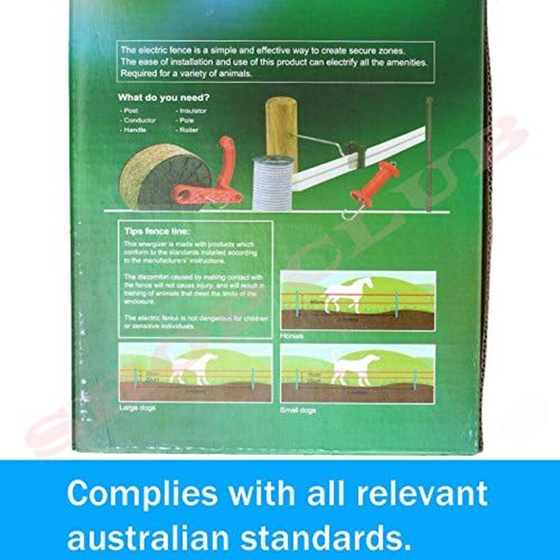 New 120Km Electric Fence Energizer Enegiser Charger 5J 240V Poly Wire Tape Posts