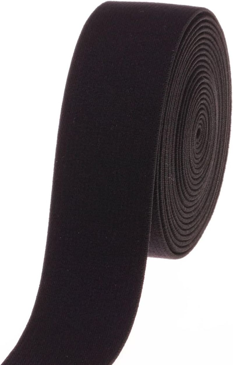 Cotowin 1 1/4 Inch Black Plush Elastic,Soft Comfortable Sewing Elastic - 3 Yards image number 1