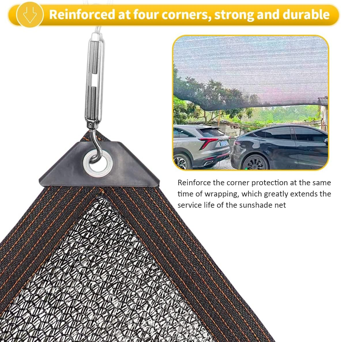 40% Shade Cloth Garden Shade Mesh Net without Grommets - Sun Shade Cover for Pergola, Patio Plants, Greenhouse, Chicken Coop, Outdoor(6.5Ft X 13Ft)