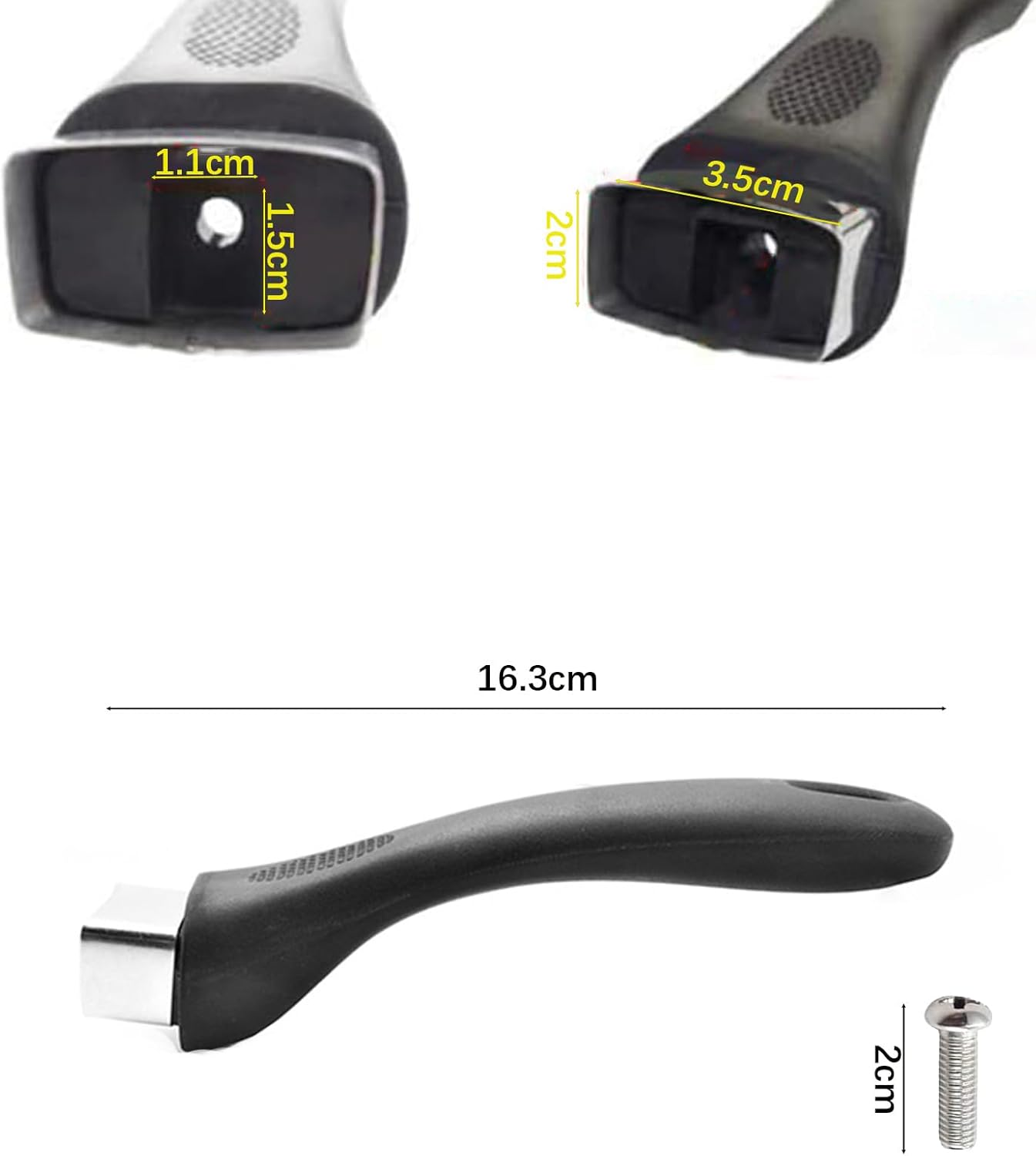 Pot Handle，Pot Handles Replacement Scald-Proof Long Handle Replacement Removable Handles with Screw for Pots and Pans Kitchen Craft Cookware image number 5