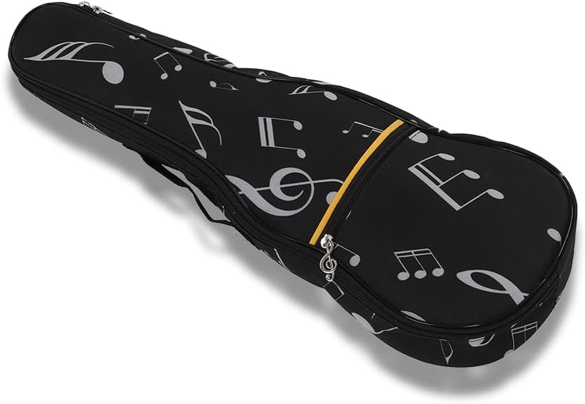 Ukulele Case, Oxford Cloth Waterproof Lightweight High Durability Ukelele Bag Large Storage with Exterior Front Zipped Pocket for Outdoor Black 21Inch image number 4