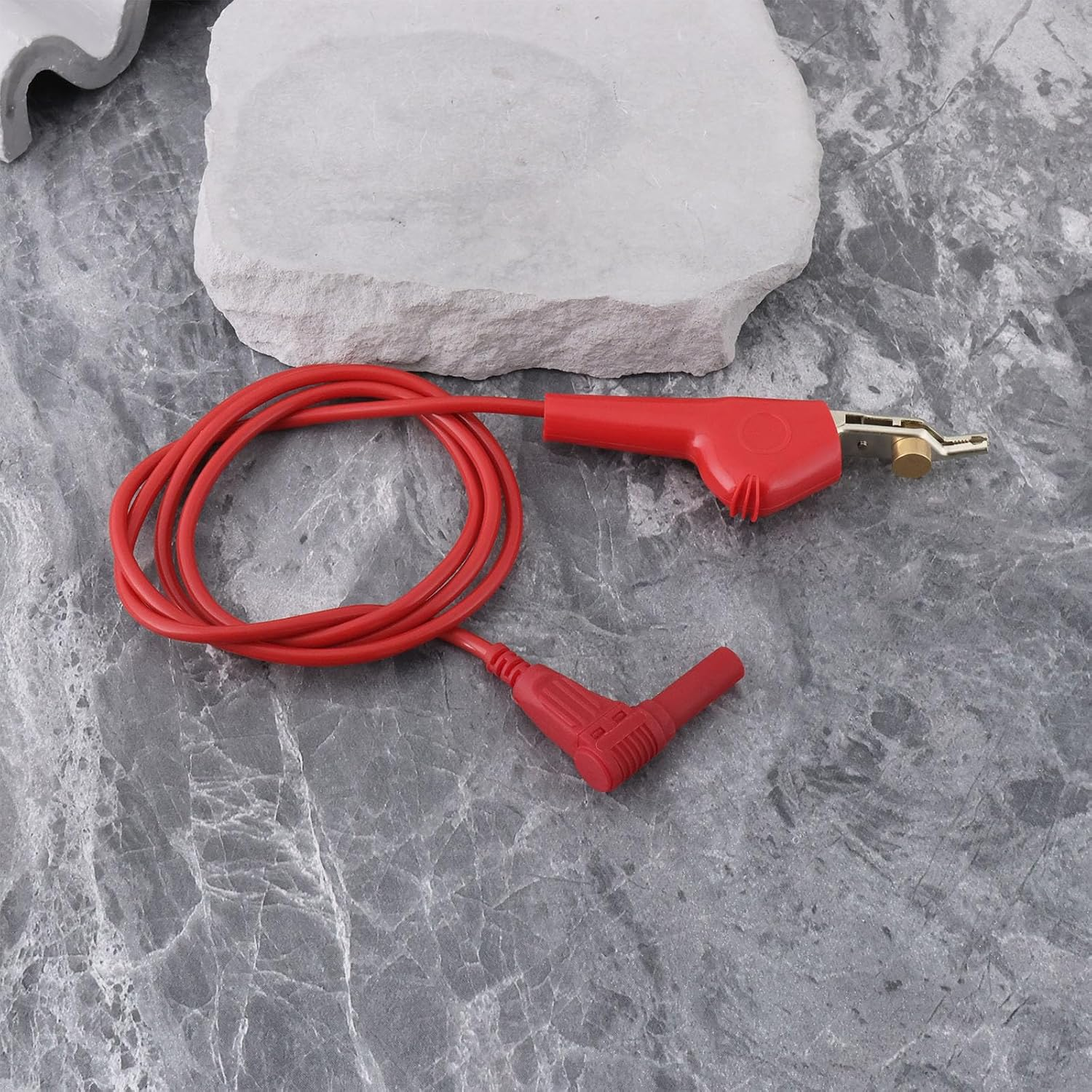 Ecsing 2Pcs 5-Way 4Mm Male Plug to Piercing Alligator Clip Test Lead Set Compatible with Fluke TL26A 0.7M (Black Red) image number 3