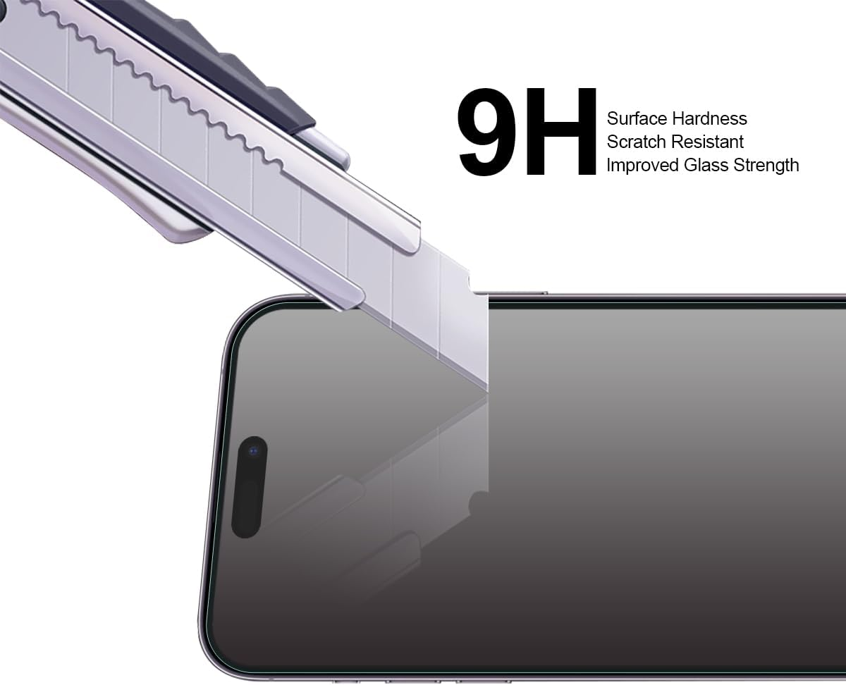 Supershieldz (2 Pack) anti Glare (Matte) Screen Protector Designed for Iphone 15 Pro Max (6.7 Inch) [Tempered Glass] anti Fingerprint, anti Scratch, Bubble Free image number 4