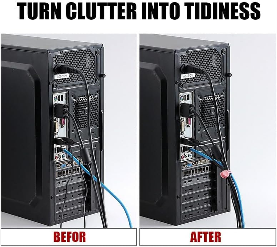 10Pcs Silicone Magnetic Cable Ties for Charging Wire, Earphone Cord Organization and Fridge Magnets (Colorful) image number 3