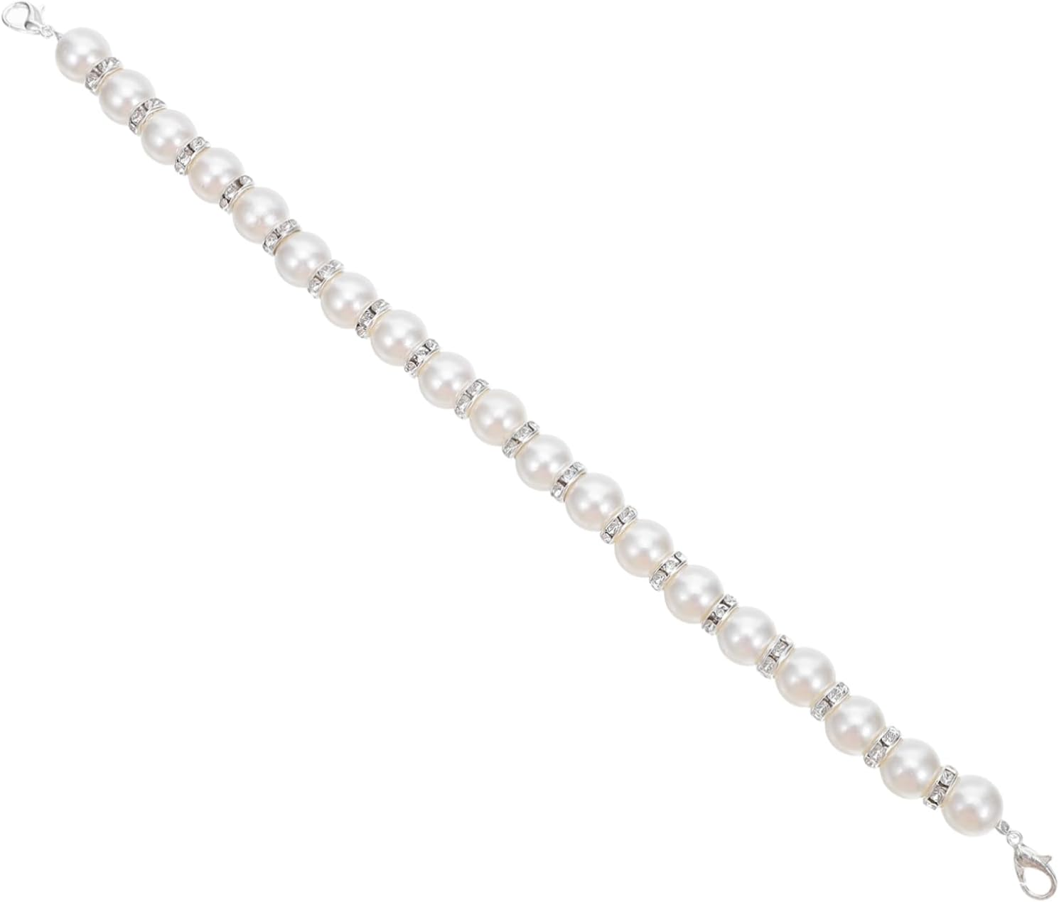 AKOOSY Pearl Chain Luggage Strap Suitcase Strap Bag Accessory Handbag Chain Replacement for DIY Purse image number 1