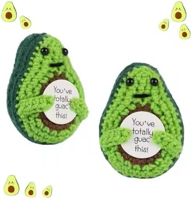 Fun Positive Energy Avocado Mini Crochet Avocado and Positive Energy Affirmation Card Good Luck Inspirational Novelty Gifts and Party Decorations Holiday Gifts image number 6