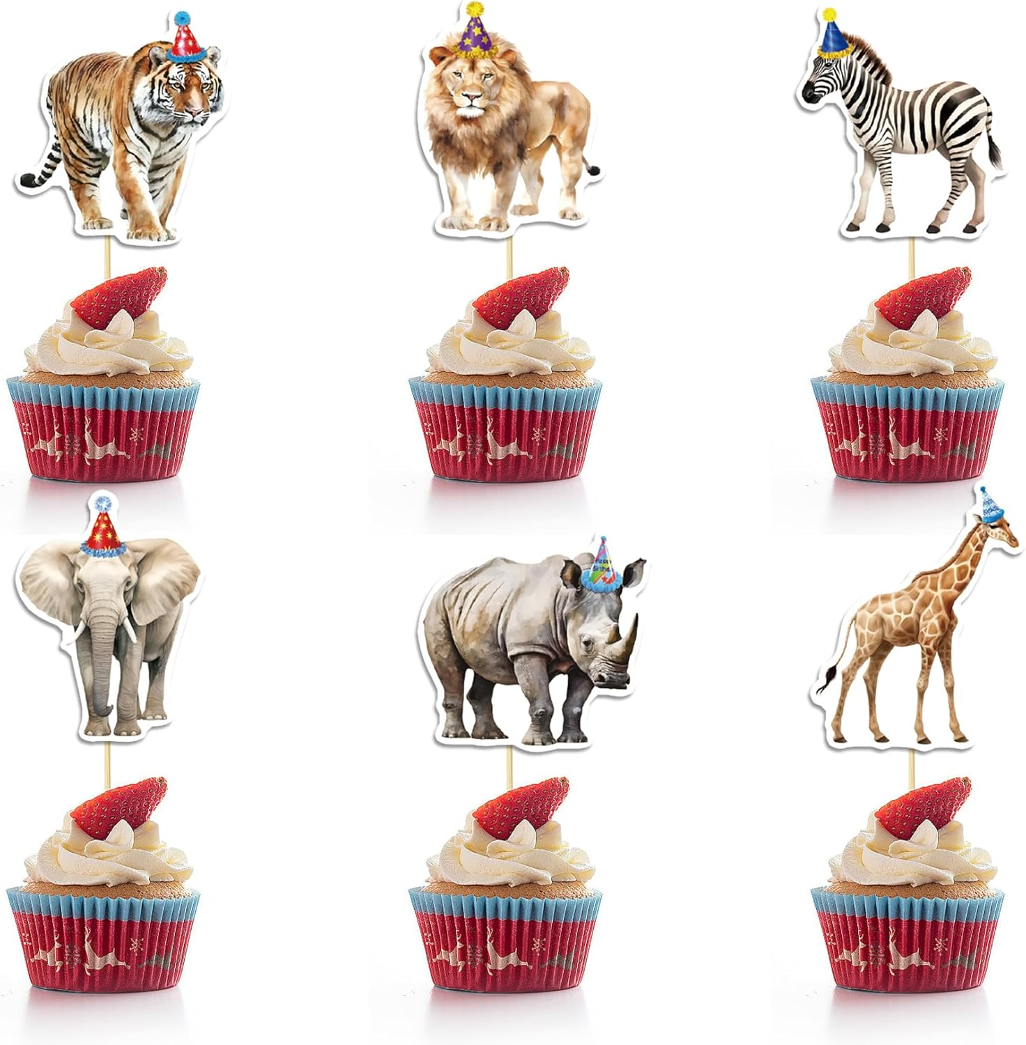 36Pcs Axolotl Cupcake Toppers Boys Girls Birthday Decorations Picks Reptile Animals Axolotl Party Supplies