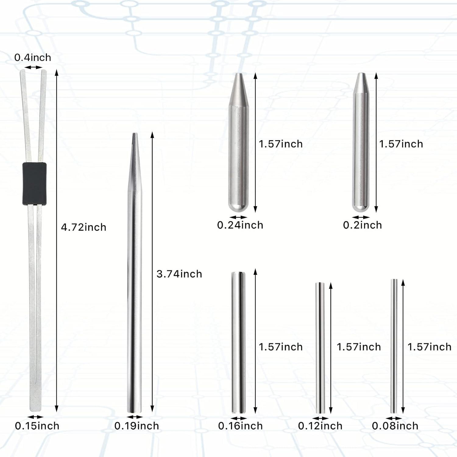 22 Pieces Metal DIY Model Tool Sets Metal Earth Model Kits, 2 Nose Pliers and Tab Edge Cylinder Cone Shape Bending Assist Tools for 3D Metal Jigsaw Puzzles Assembly image number 6