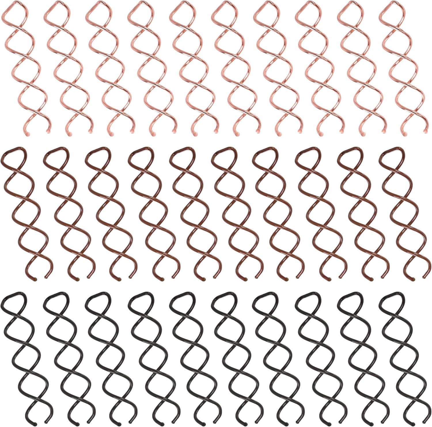 30 Pcs Spiral Hair Pins, Spin Pins for Hair, Alloy Spiral Bobby Pins, Bun Twist Spiral Hair Pins with Non-Scratch Rounded Tips for Women (Multicolor, 2.36 Inches) image number 6