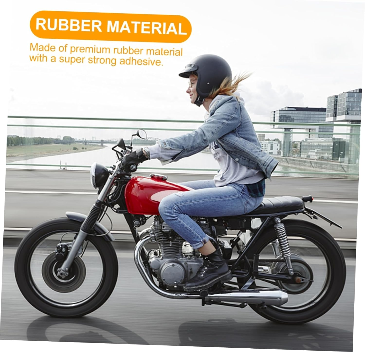 LIFKOME 3Pairs Motorcycle Fuel Tank Grip Decal Scratchproof Decal for Motorbike Easy Application Tank Pad image number 2