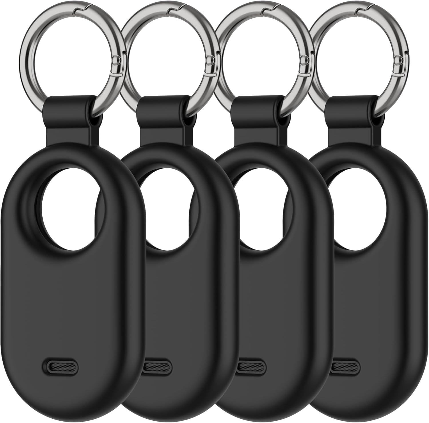 For Samsung Smarttag2 Case,4 Pack Silicone Keychain Galaxy Smart Tag 2 Holder,Gps Tracker Protective Cover with Keyring for Backpacks, Keys,Luggage, Wallet