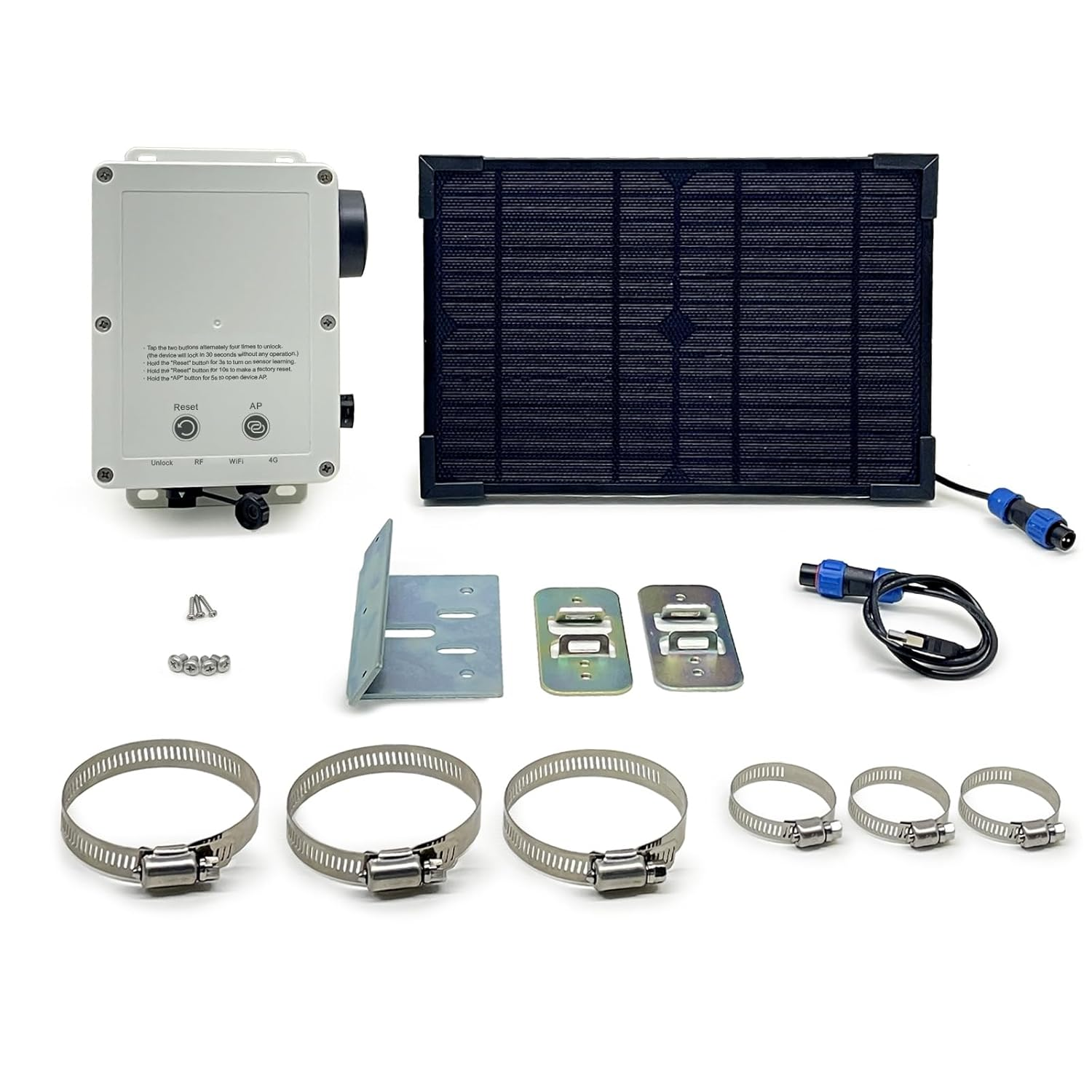 ECOWITT WS6210 Weather Station Gateway, 4G&Wi-Fi Weather Stations Outdoor/Indoor Sensors with Solar Panel, Iot Base Station for Home Garden, Ecosystem Weather Assistant, 433 Mhz image number 1