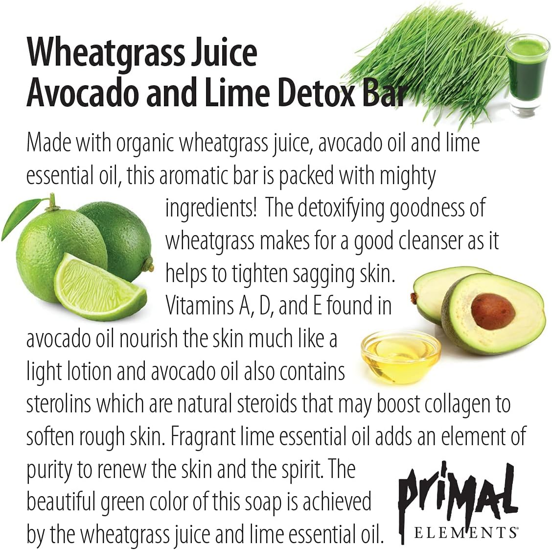 Primal Elements Loaf Soap, Wheatgrass Avocado and Lime, 80 Ounce image number 2