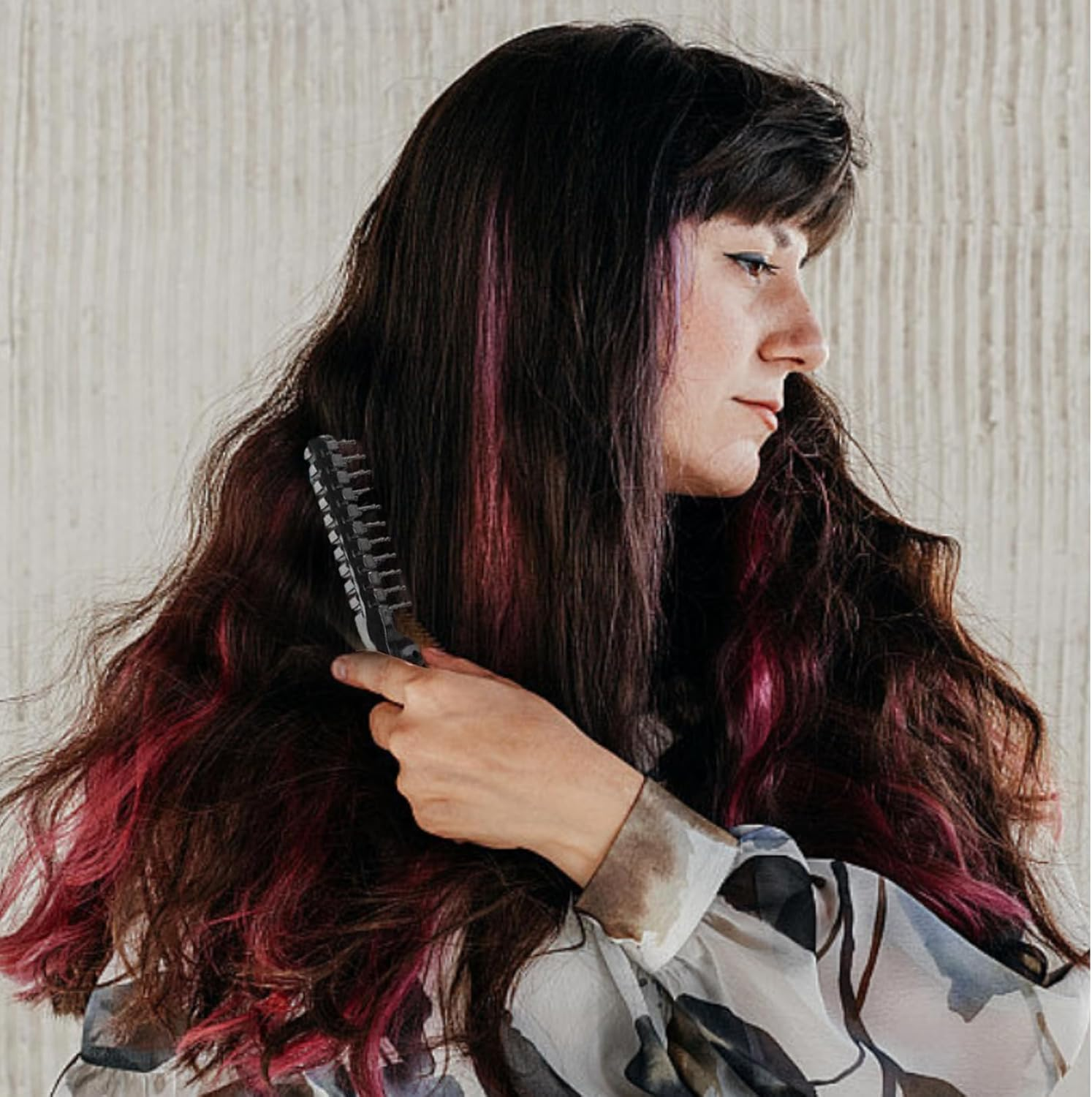 Pack of 2 Folding Combs, Black, Foldable Comb, Small Hair Brush, Pocket Comb, Travel Hair Brush, Folding Brush for Men