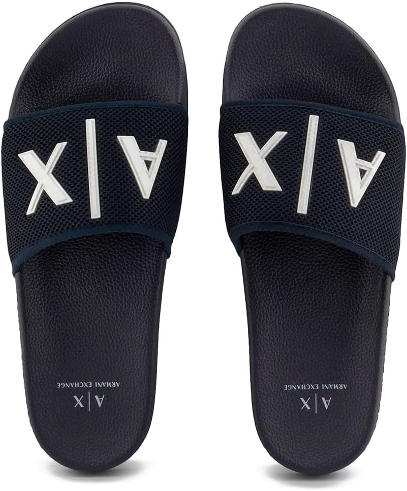 Armani Exchange Men'S Mykonos 3D Printed Logo Slide Sandal image number 2
