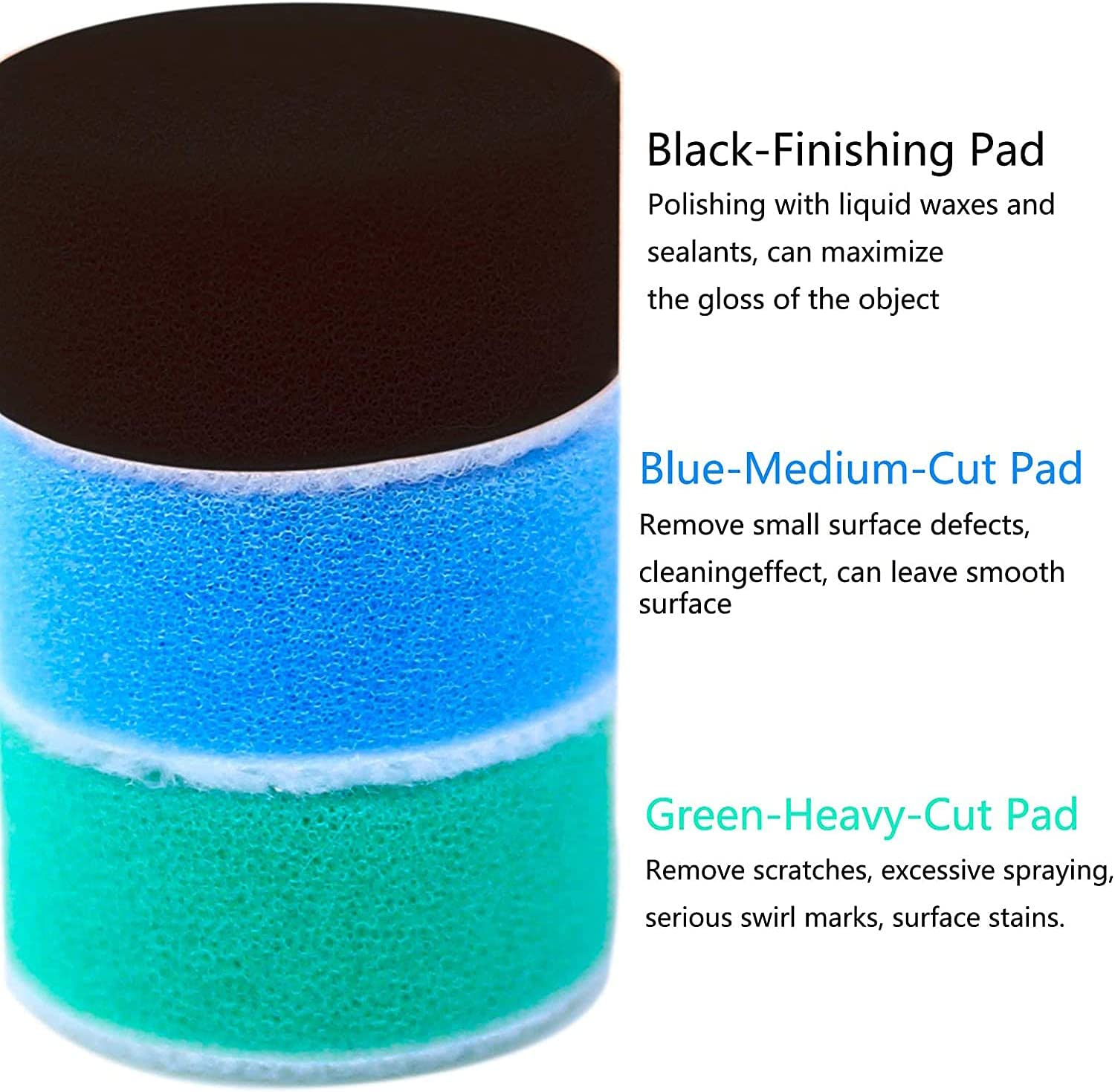 Pvcqjkd Detail Polisher Pad,Buffing Pad Kit for Mini Polisher Electric Drill Rotary Tool,Polishing Pad for Small Areas Polishing