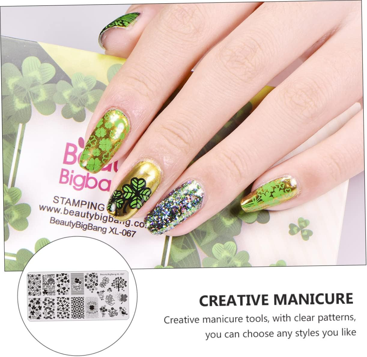 LOORGVEL Saint Patrick'S Day Nail Art Stamping Plate Templates for Creative Manicure Designs for Nail Salons and Enthusiasts Easy to Use Stencils image number 4