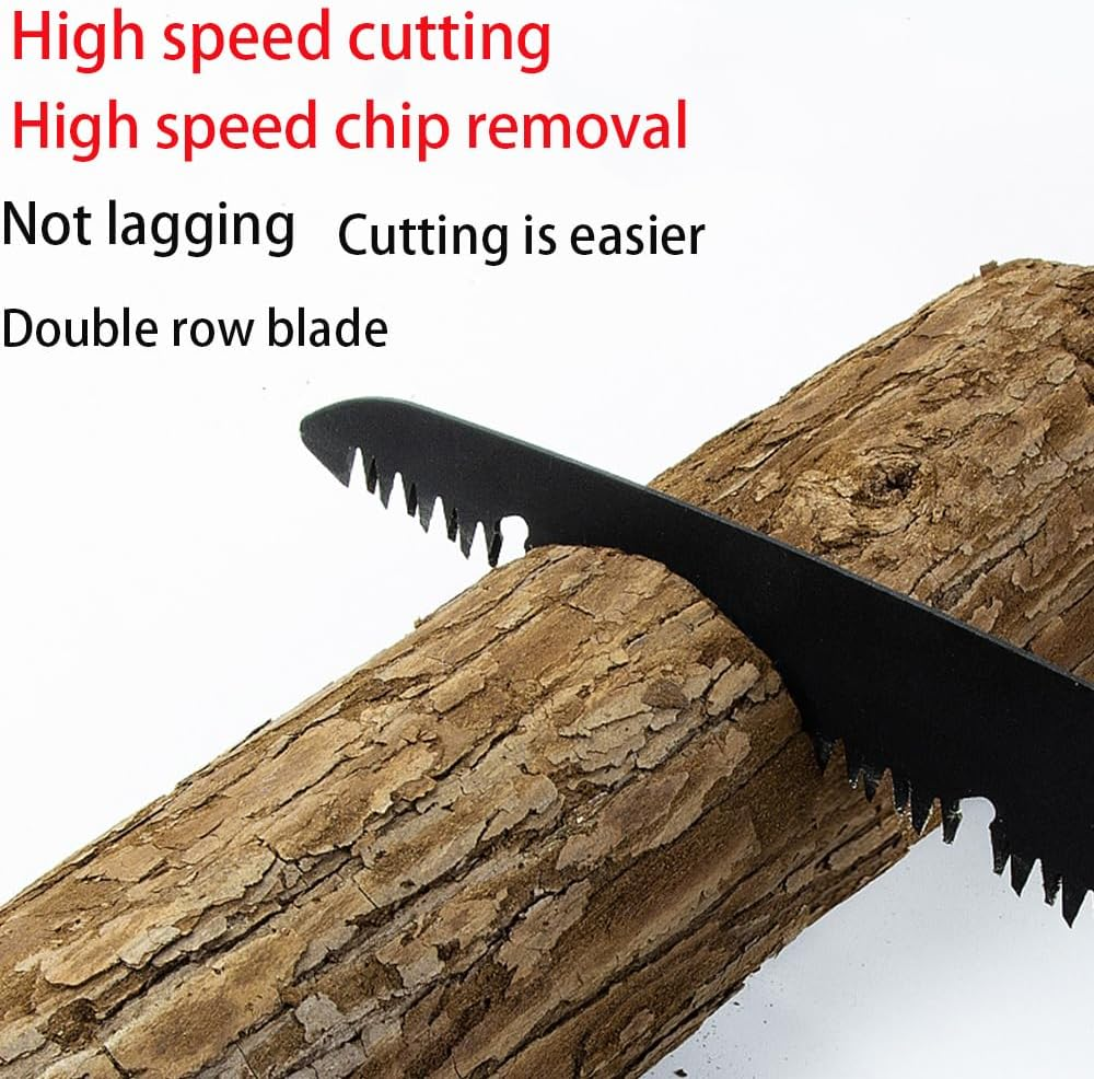 10 Inch Folding Saw, Quality Steel Tree Saw, Improved Hand Saw, Heavy Duty Pruning Saw, Foldable Wood Saw for Tree Trimming, Camping, Wood Cutting, Gardening Work,Pruning with 3-Side Razor Teeth image number 4