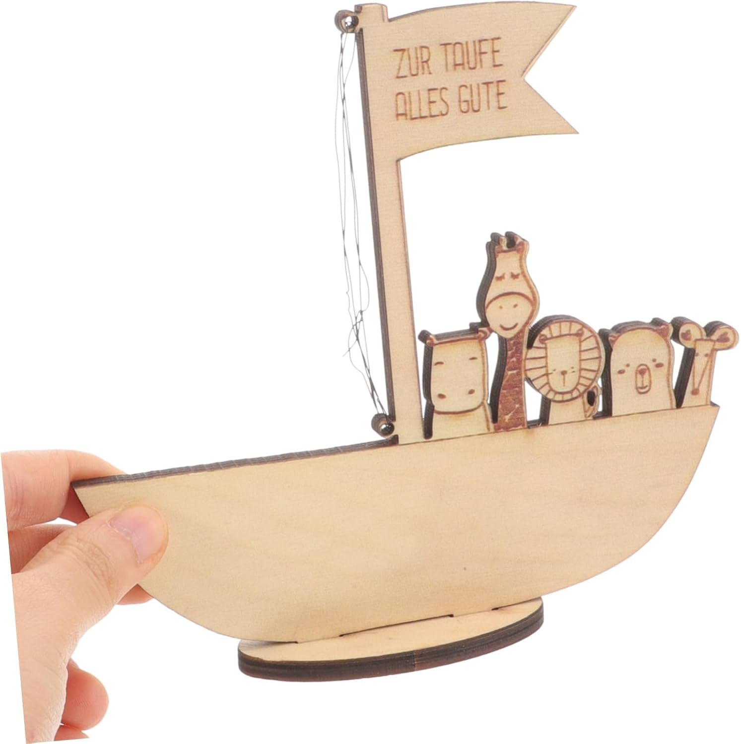 Custom Baptism Money Clip Ark Design Wood Baptism Favors for Boys Girls image number 3